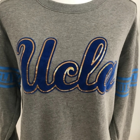 PINK UCLA Bruins Oversize Sweatshirt Sequin Logo - Picture 2 of 9